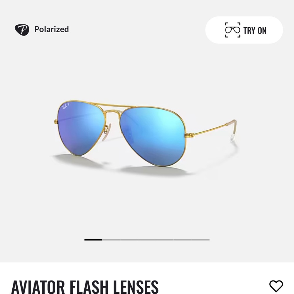 Gently used ray bans aviator flash lens gold